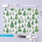 Papier Mousseline Green Christmas Trees (Artisanat)