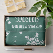 Papier Mousseline Green Custom Nom Noël Fête neige (Cadeau)