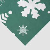 Papier Mousseline Green Custom Nom Noël Fête neige (Détail)
