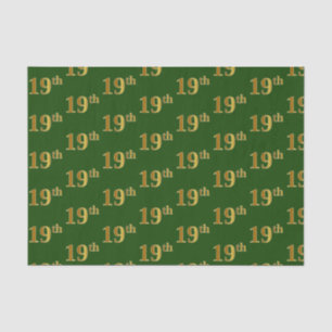 Papier Mousseline Green, Faux Gold 19e (dix-neuvième)