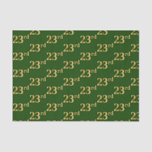 Papier Mousseline Green, Faux Gold 23e (Vingt-troisième) (Recto)