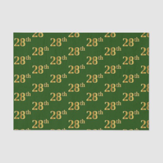 Papier Mousseline Green, Faux Gold 28e (Vingt-Huitième) (Recto)