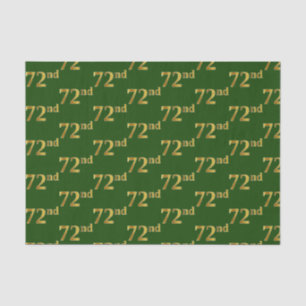 Papier Mousseline Green, Faux Gold 72e (Soixante-douzième)