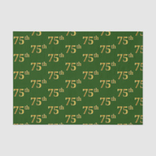Papier Mousseline Green, Faux Gold 75e (Soixante-quinzième)