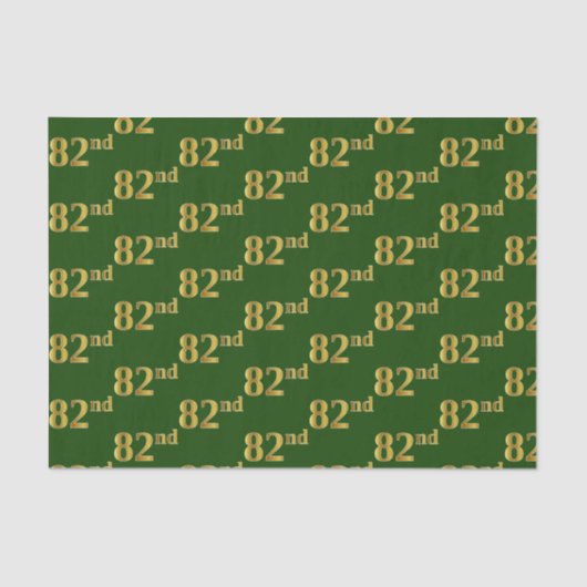 Papier Mousseline Green, Faux Gold 82e (Quatre-vingt-deuxième) (Recto)