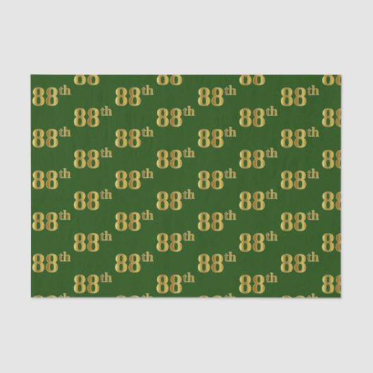 Papier Mousseline Green, Faux Gold 88e (Quatre-vingt-huitième) (Recto)