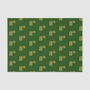 Papier Mousseline Green, Faux Gold 8th (Huitième) Event Tissue Paper
