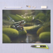 Papier Mousseline Green Frog Forest Life, (Artisanat)