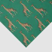 Papier Mousseline Green Giraffe Wildlife (Détail)