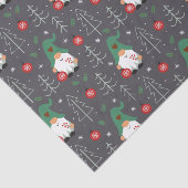 Papier Mousseline Green Gnome Arbre de Noël Motif (Détail)