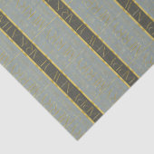 Papier Mousseline Green Gold Christmas Pattern#35b ID1009 (Détail)