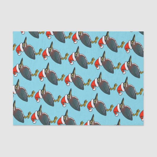 Papier Mousseline Green Heron Père Noël (Recto)