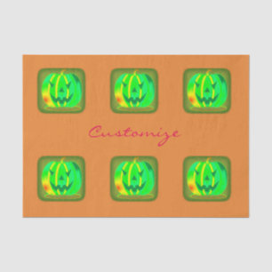Papier Mousseline Green Jack olantern Halloween Thunder_Cove