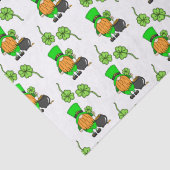 Papier Mousseline Green Leprechaun Gnome avec Shamrock (Détail)