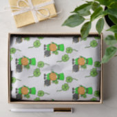 Papier Mousseline Green Leprechaun Gnome avec Shamrock (Cadeau)