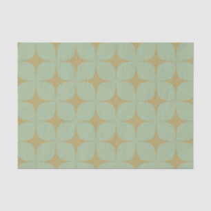 Papier Mousseline Green Mid Century Moderne Elegant Boho Géométrique