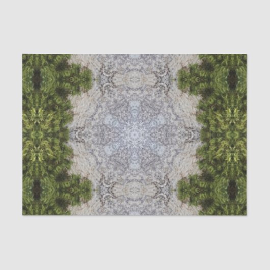 Papier Mousseline Green Moss & Earth Nature Art (Recto)