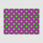 Papier Mousseline Green On Purple Pois Design Motif (Recto)