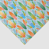 Papier Mousseline Green Orange & Blue Summer Surfboards (Détail)