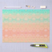Papier Mousseline Green, Peach, Melon et Coral (Artisanat)
