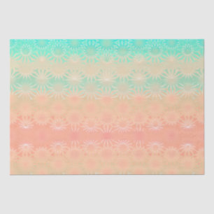 Papier Mousseline Green, Peach, Melon et Coral