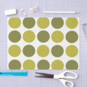 Papier Mousseline Green Polka Dots  (Artisanat)