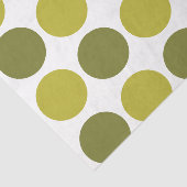 Papier Mousseline Green Polka Dots  (Détail)