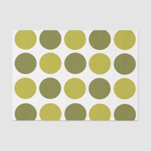 Papier Mousseline Green Polka Dots  (Recto)