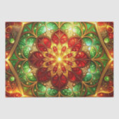 Papier Mousseline Green Red Decorative Holiday Tissue Paper (Recto)