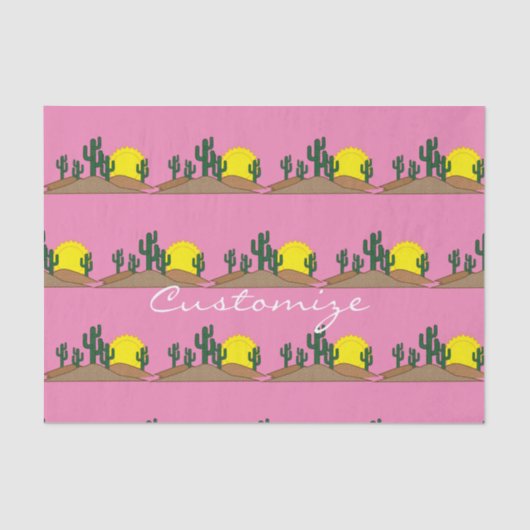 Papier Mousseline Green Saguaro Cactus Desert Sunrise Thunder_Cove (Recto)