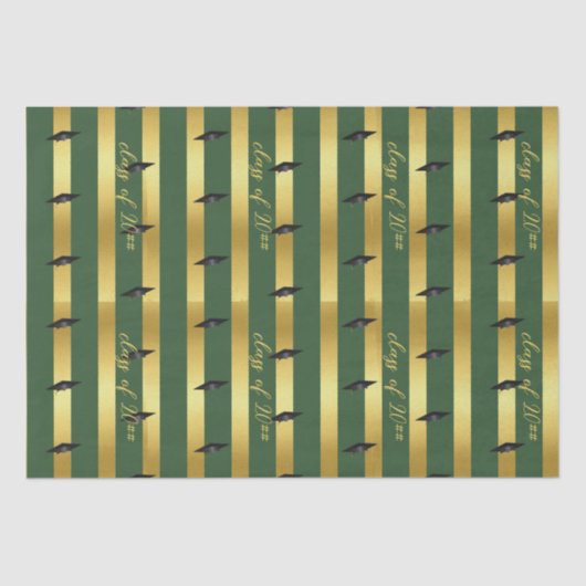 Papier Mousseline Green School College University Graduation Class (Recto)