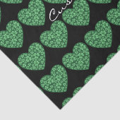 Papier Mousseline Green Shamrock Heart St Patrick's Day (Détail)