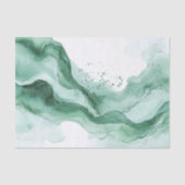 Papier Mousseline Green Wave Abstract Birthday (Recto)