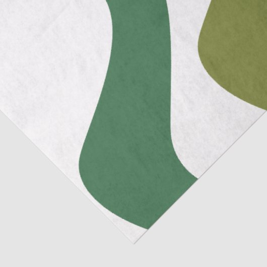 Papier Mousseline Green Wavy Stripes (Détail)