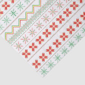 Papier Mousseline Green-Yellow-Red Pixel knit Pattern (Détail)