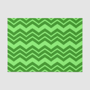 Papier Mousseline Green Zig Zag Chevron Design Motif