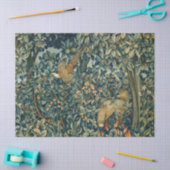 Papier Mousseline GREENERY, FOREST ANIMALS Pheasant, Fox, Green Flor (Artisanat)