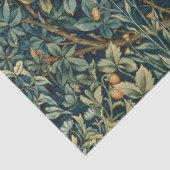 Papier Mousseline GREENERY, FOREST ANIMALS Pheasant, Fox, Green Flor (Détail)