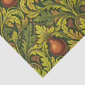 Papier Mousseline Grenade Feuillage Doré Orné William Morris (Détail)