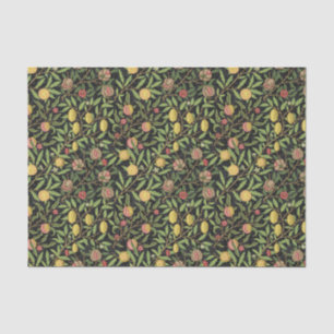 Papier Mousseline Grenade William Morris original noir Tissu P