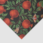 Papier Mousseline Grenades et papillons Bella (Détail)