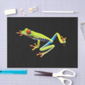 Papier Mousseline Grenouille à feuilles rouges (Artisanat)