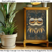 Papier Mousseline Grenouille d'or blanc Art nouveau CM9 Découpage