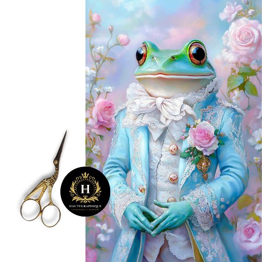 Papier Mousseline Grenouille du Prince Charme Romantique Mariage Déc