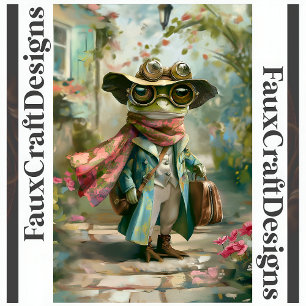 Papier Mousseline Grenouille Fantaisiste Découpe Droite 126