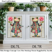 Papier Mousseline Grenouille irrégulière, Manteau coloré, Découpage