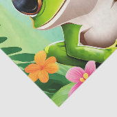 Papier Mousseline Grenouille mignonne colorée (Détail)