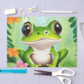 Papier Mousseline Grenouille mignonne colorée (Artisanat)
