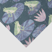 Papier Mousseline Grenouille sur un étang de nénuphars (Détail)