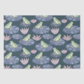 Papier Mousseline Grenouille sur un étang de nénuphars (Recto)